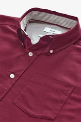 Next Langarmhemd Oxfordhemd Dunkelrot/Rot/Bordeaux