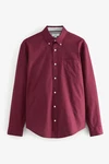 Next Langarmhemd Oxfordhemd Dunkelrot/Rot/Bordeaux
