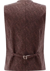 CG Club of Gents Anzugweste CG Plum Lila/Dunkelrot/Bordeaux/Rot/Braun