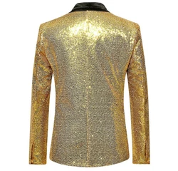 Allthemen Sakko Anzugjacke Comfort Fit Gold/Silber