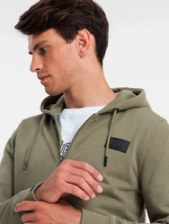 OMBRE Kapuzensweatshirt Dunkelgrün/Khaki