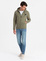 OMBRE Kapuzensweatshirt Dunkelgrün/Khaki