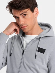 OMBRE Kapuzensweatshirt Grau/Hellgrau