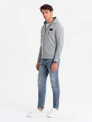 OMBRE Kapuzensweatshirt Grau/Hellgrau