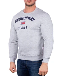 Geo Norway Rundhalspullover Herren Sweatshirt Style bagassier Blended Grey