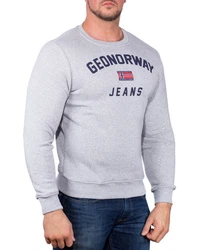 Geo Norway Rundhalspullover Herren Sweatshirt Style bagassier Blended Grey