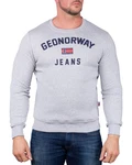 Geo Norway Rundhalspullover Herren Sweatshirt Style bagassier Blended Grey