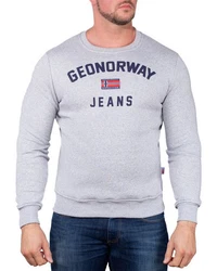 Geo Norway Rundhalspullover Herren Sweatshirt Style bagassier Blended Grey