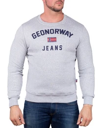 Rundhalspullover Herren Sweatshirt bagassier Blended Grey L Elegantes Design mit Logo