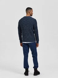 SELECTED HOMME Pullover Vince Dunkelblau/Hellblau/Blau