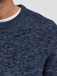 SELECTED HOMME Pullover Vince Dunkelblau/Hellblau/Blau