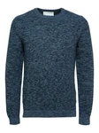 SELECTED HOMME Pullover Vince Dunkelblau/Hellblau/Blau