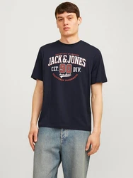 Jack & Jones T-Shirt 3er Pack Dunkelblau/Blau/Rot/Schwarz/Hellblau