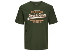 Jack & Jones T-Shirt 3er Pack Dunkelgrün/Khaki