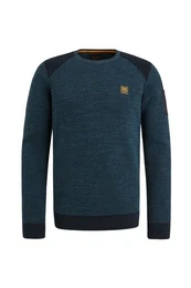 Strickpullover R-neck cotton rib melee knit salute