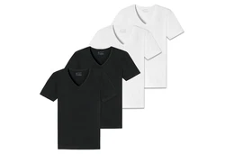 Schiesser T-Shirt Herren Serie 95/5 Schwarz/Dunkelgrau/Dunkelblau/Weiß