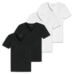 Schiesser T-Shirt Herren Serie 95/5 Schwarz/Dunkelgrau/Dunkelblau/Weiß