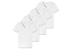 Schiesser T-Shirt Herren Serie 95/5 Weiß/Dunkelblau
