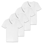 Schiesser T-Shirt Herren Serie 95/5 Weiß/Dunkelblau