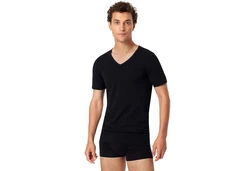 Schiesser T-Shirt Herren Serie 95/5 Schwarz/Grau