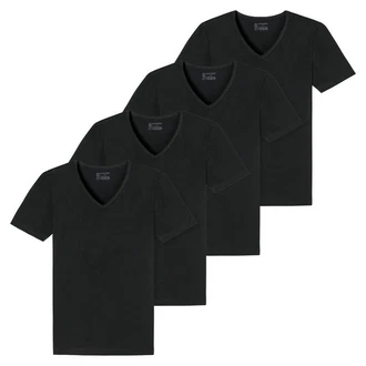 Schiesser T-Shirt Herren Serie 95/5 Schwarz/Grau