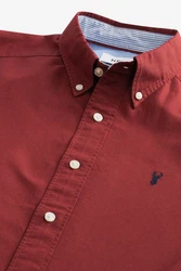 Next Langarmhemd Oxfordhemd Rot/Braun/Dunkelrot/Bordeaux