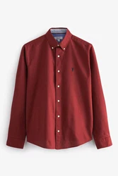 Next Langarmhemd Oxfordhemd Rot/Braun/Dunkelrot/Bordeaux