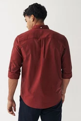 Next Langarmhemd Oxfordhemd Rot/Braun/Dunkelrot/Bordeaux