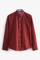 Next Langarmhemd Oxfordhemd Rot/Braun/Dunkelrot/Bordeaux