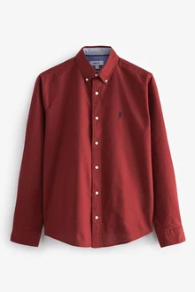 Next Langarmhemd Oxfordhemd Rot/Braun/Dunkelrot/Bordeaux