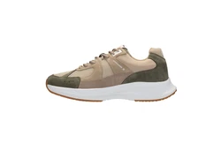 Strellson Herren Sneaker Greenwich Kilburn Dunkelgrün/Khaki/Beige/Braun
