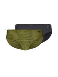 Slip Herren Brasil Slip 2er Pack Micro Multipack (Packung, 2-St) gerundeter Beinausschnitt