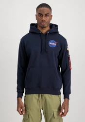 Alpha Industries Space Shuttle Hoodie Dunkelblau/Dunkelgrau/Blau