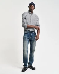 Gant Langarmhemd REG POPLIN STRIPE SHIRT Schwarz/Hellblau/Grau/Rot/Braun/Grün