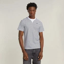 G-STAR T-Shirt 'Nifous' Blau/Hellblau/Weiß