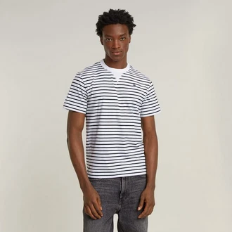 G-STAR T-Shirt 'Nifous' Blau/Hellblau/Weiß