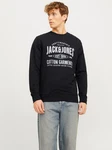 Jack & Jones Sweatshirt JJJEANS SWEAT O-NECK Schwarz/Dunkelblau/Grau