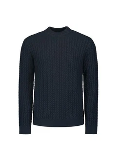 NO EXCESS Strickpullover Dunkelblau/Blau NO EXCESS Strickpullover Dunkelblau/Blau