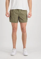 Alpha Industries Nylon Cargo Jogger Short Dunkelgrün/Khaki