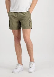 Alpha Industries Nylon Cargo Jogger Short Dunkelgrün/Khaki