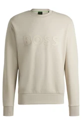 BOSS GREEN Sweatshirt Salbo mit Logodruck grün