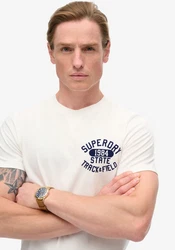 Superdry Rundhalsshirt TRACK & FIELD GRAPHIC T SHIRT weiß
