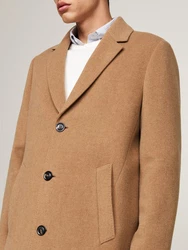 Tommy Hilfiger Langmantel DC WOOL MIX COAT Beige/Braun