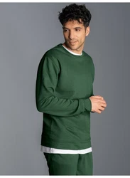 TRIGEMA Sweatshirt aus Biobaumwolle Dunkelgrün/Grün