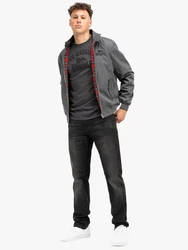 Lonsdale Winterjacke ACTON (1-St) Dunkelgrau/Grau/Hellgrau