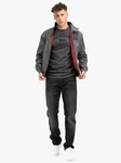 Lonsdale Winterjacke ACTON (1-St) Dunkelgrau/Grau/Hellgrau