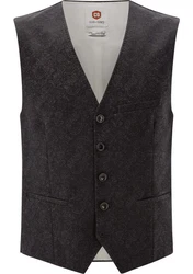 CG Club of Gents Anzugweste CG Plum Dunkelgrau/Schwarz/Grau