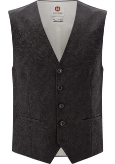 CG Club of Gents Anzugweste CG Plum Dunkelgrau/Schwarz/Grau