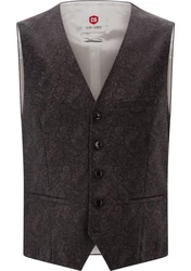 CG Club of Gents Anzugweste CG Plum Dunkelgrau/Schwarz/Grau