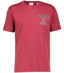 Gant T-Shirt CREST GRAPHIC Regular Fit Rot/Dunkelrot